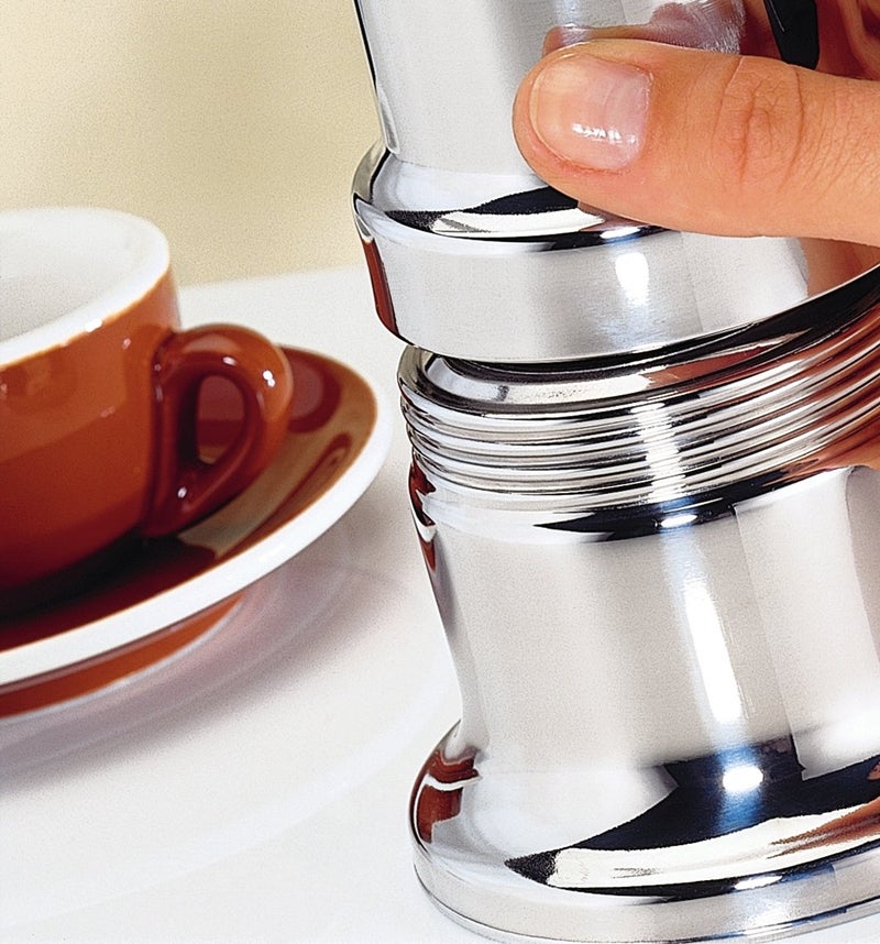 CILIO Aida Stainless Steel Stovetop Espresso Maker, Polished Stainless, 4 Cup,Silver - Image 5